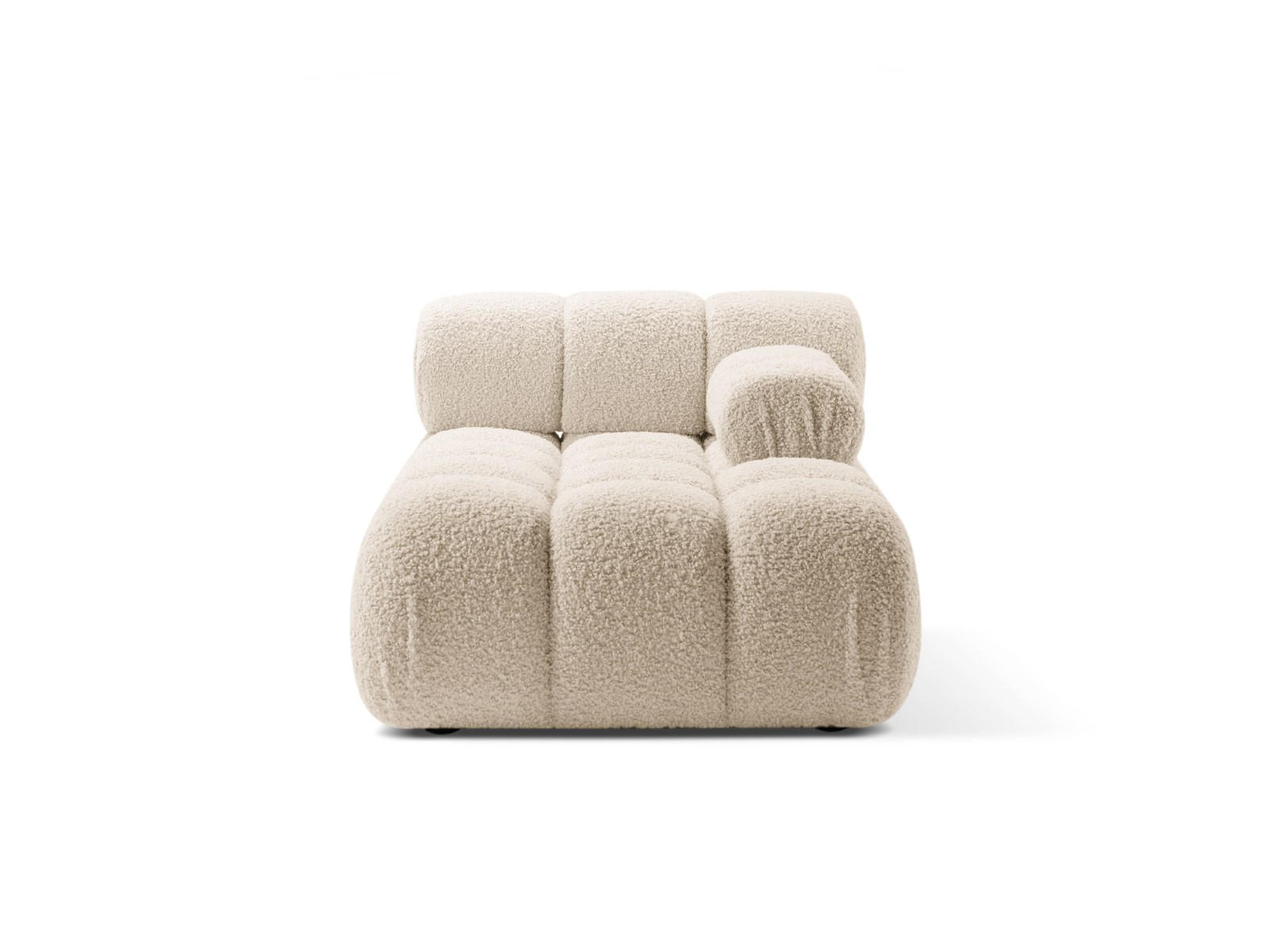 CHAISELONGUE rechts Bellis aus Boucle leichtes beige - Creme, Textil (94/70/155cm) - Micadoni