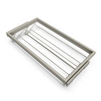 METALL SCHUH-REGAL set und Rahmen mit sanften Schließen Auszüge für Garderobe, verstellbar, Modul 900mm, Steingrau - Grau, Metall (100/15/52.5cm) - EMUCA