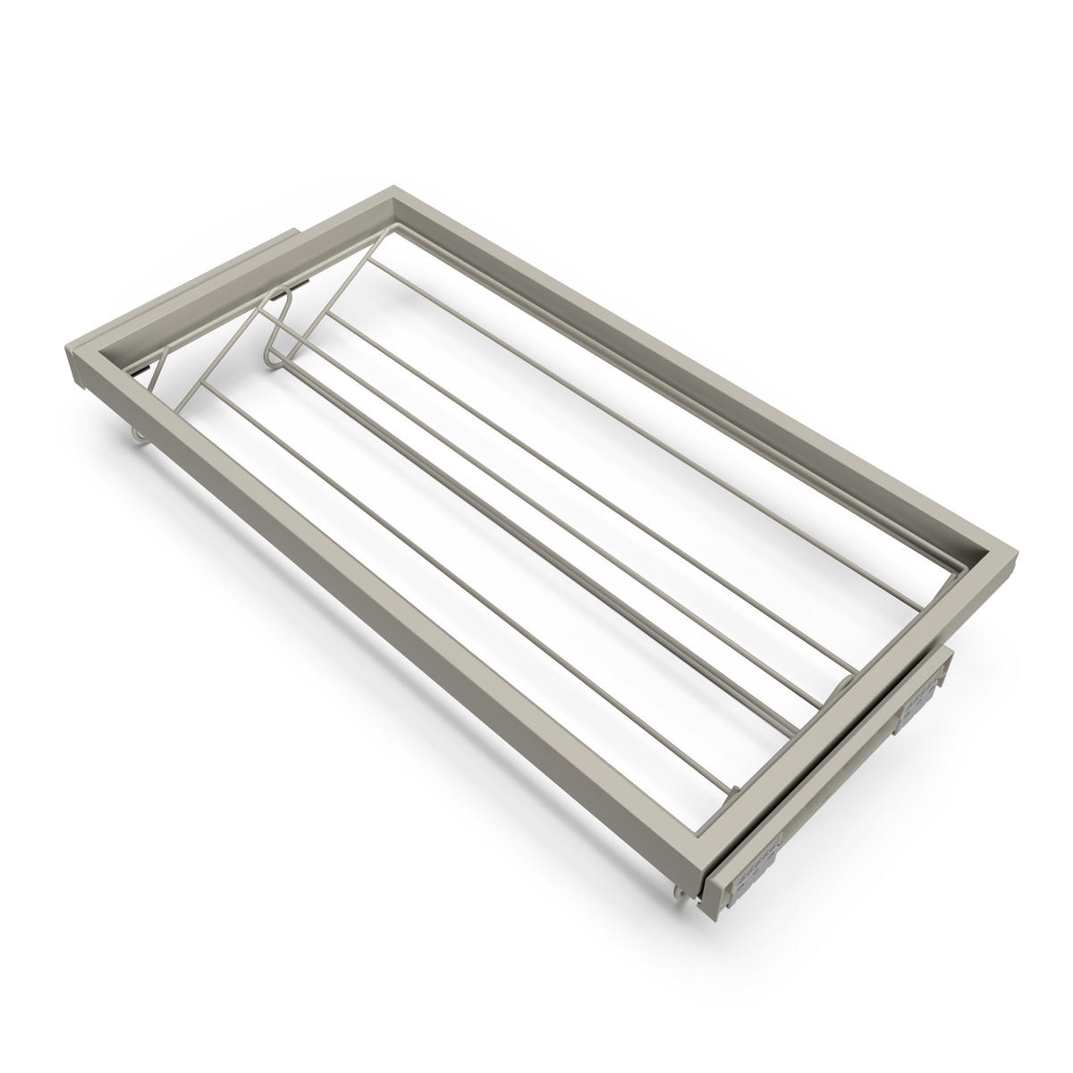 METALL SCHUH-REGAL set und Rahmen mit sanften Schließen Auszüge für Garderobe, verstellbar, Modul 900mm, Steingrau - Grau, Metall (100/15/52.5cm) - EMUCA