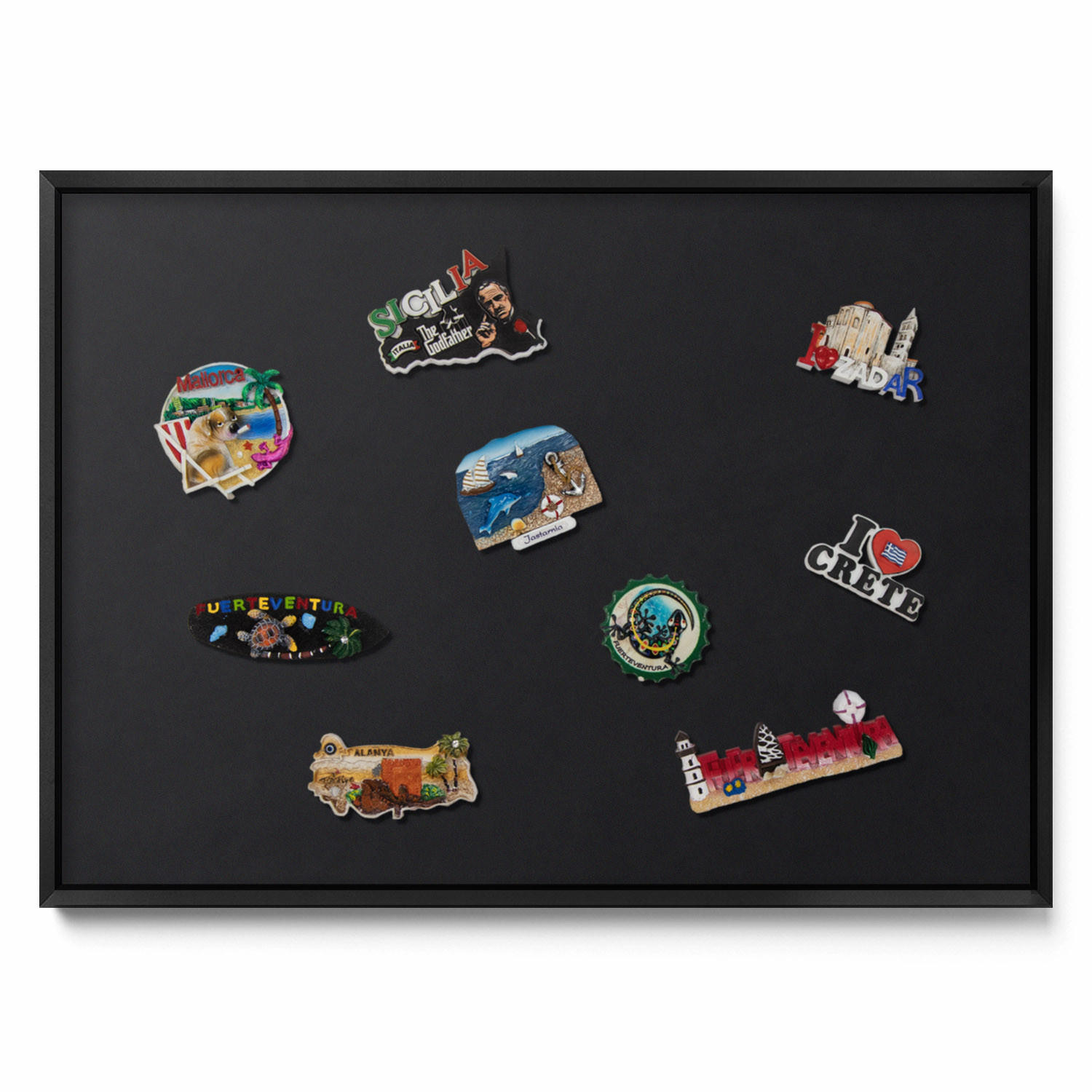 MAGNETTAFEL 70x50 cm Schwarzer Rahmen Farbe Schwarz - Mooreichefarben, Metall (70/50/0.4cm) - TULUP