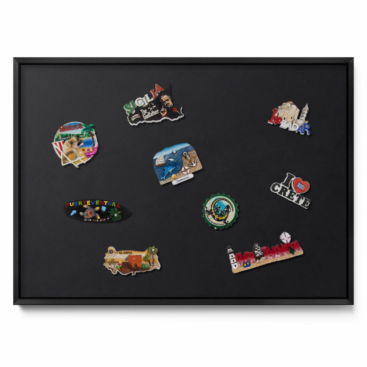 MAGNETTAFEL 70x50 cm Schwarzer Rahmen Farbe Schwarz - Mooreichefarben, Metall (70/50/0.4cm) - TULUP