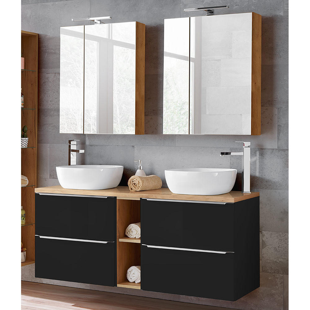 Lomado Badmöbel-Set Anthrazit 140x190x46 cm