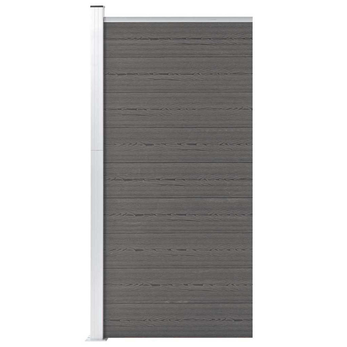 ZAUNELEMENT Wpc 95/186 Cm Grau - Grau, Holzwerkstoff (186cm) - vidaXL
