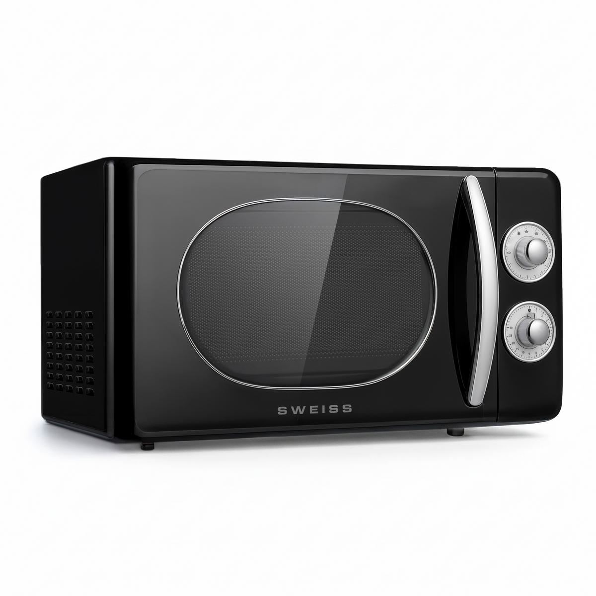 MIKROWELLE MOVI9 Schwarz, 20L, 6 Kochstufen, Auftaufunktion, Timer, 700W - Schwarz, Metall (26/45.3/33cm) - SWEISS