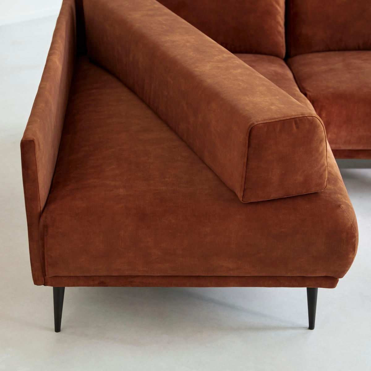 SOFA Finn Terrakotta aus Stoff - Terracotta, Textil (271/81/180cm) - Tikamoon
