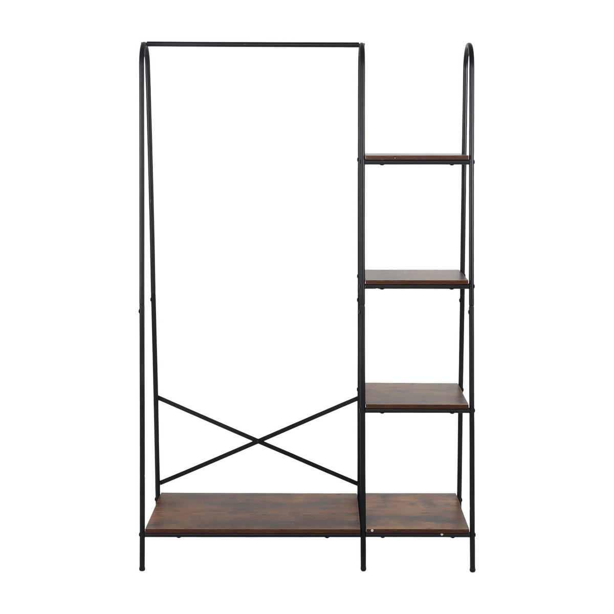 KLEIDERSTÄNDER - Multicolor, Holzwerkstoff/Metall (100/160/40cm) - Relaxdays