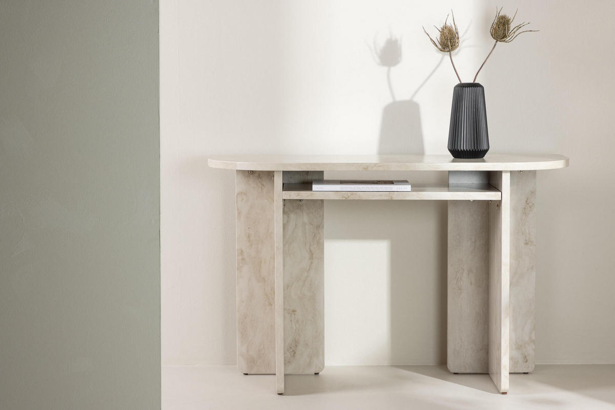 BEISTELLTISCH ALESUND Beige 40x120x75 cm - Beige, Holzwerkstoff (120/40/75cm) - FURNLUX