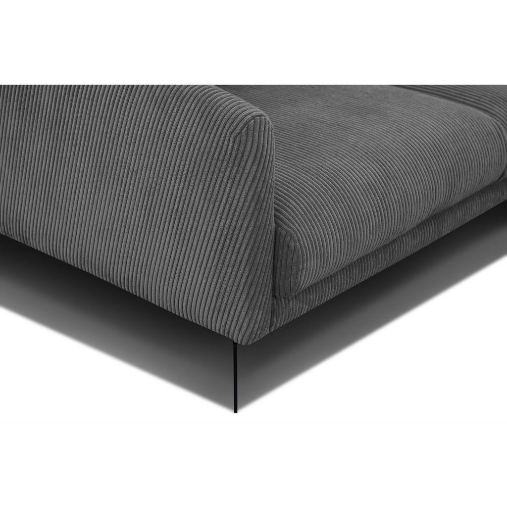 Thumbnail - Courtois Laville Sofa, Dunkelgrau, Textil, Rechteckig, 202x89x94 cm, Wohnzimmer, Sofas & Couches, Sofas, 2-Sitzer Sofas