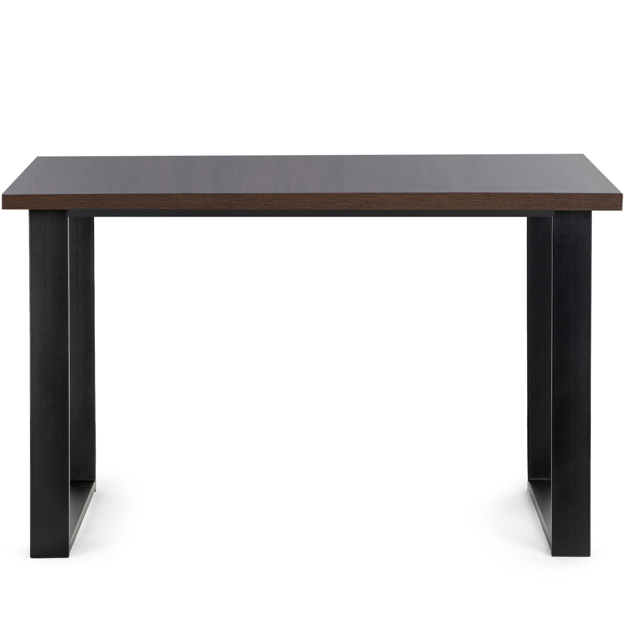 ESSTISCH CETO rechteckig Loft-Stile, Walnuss dunkel - Walnussfarben/Schwarz, Holz/Metall (80/125/77cm) - KONSIMO®