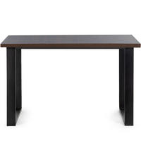 ESSTISCH CETO rechteckig Loft-Stile, Walnuss dunkel - Walnussfarben/Schwarz, Holz/Metall (80/125/77cm) - KONSIMO®