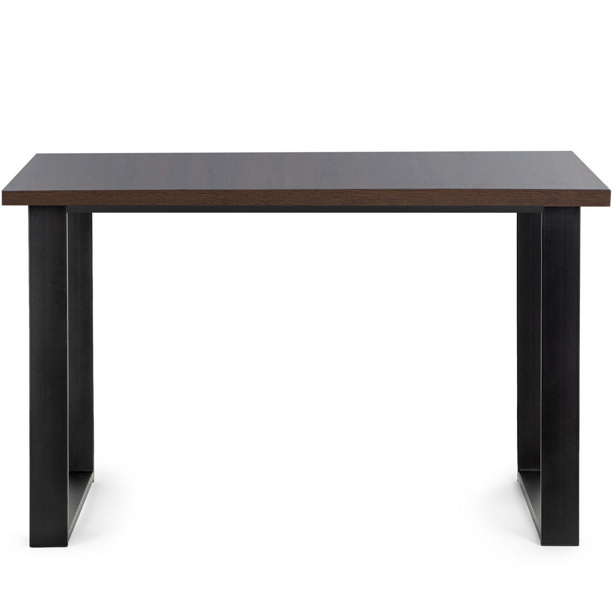 ESSTISCH CETO rechteckig Loft-Stile, Walnuss dunkel - Walnussfarben/Schwarz, Holz/Metall (80/125/77cm) - KONSIMO®