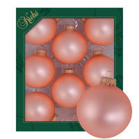 CHRISTBAUMKUGELN Uni-Design Alessia Rosa 7cm (Glas / 8 Stk.) - Rosa, Glas (7/7/7cm) - Krebs Glas Lauscha