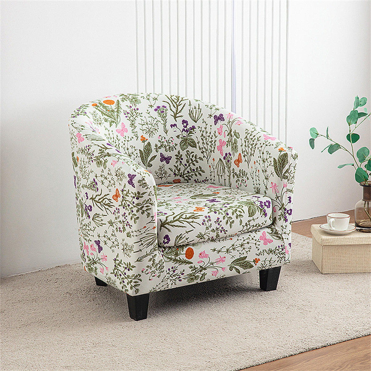 SOFA-ÜBERZUG – Einzelsitzer 65–75 cm – Hellgrün - Grün, Textil (65/55cm)