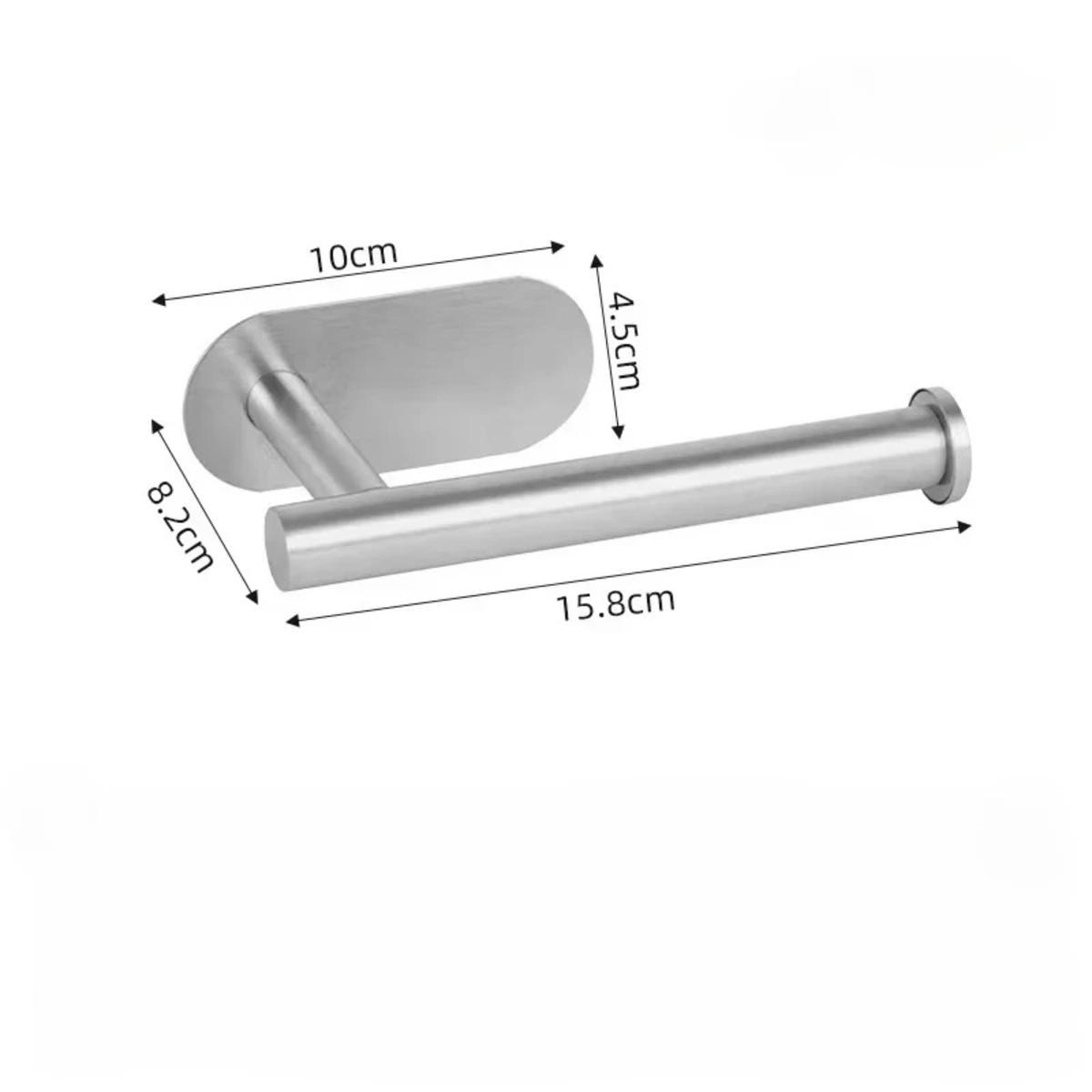 TOILETTENPAPIERHALTER , Edelstahl，Silber,Zweierpack - Silberfarben, Metall (8.2/4.5/15.8cm) - Authentics