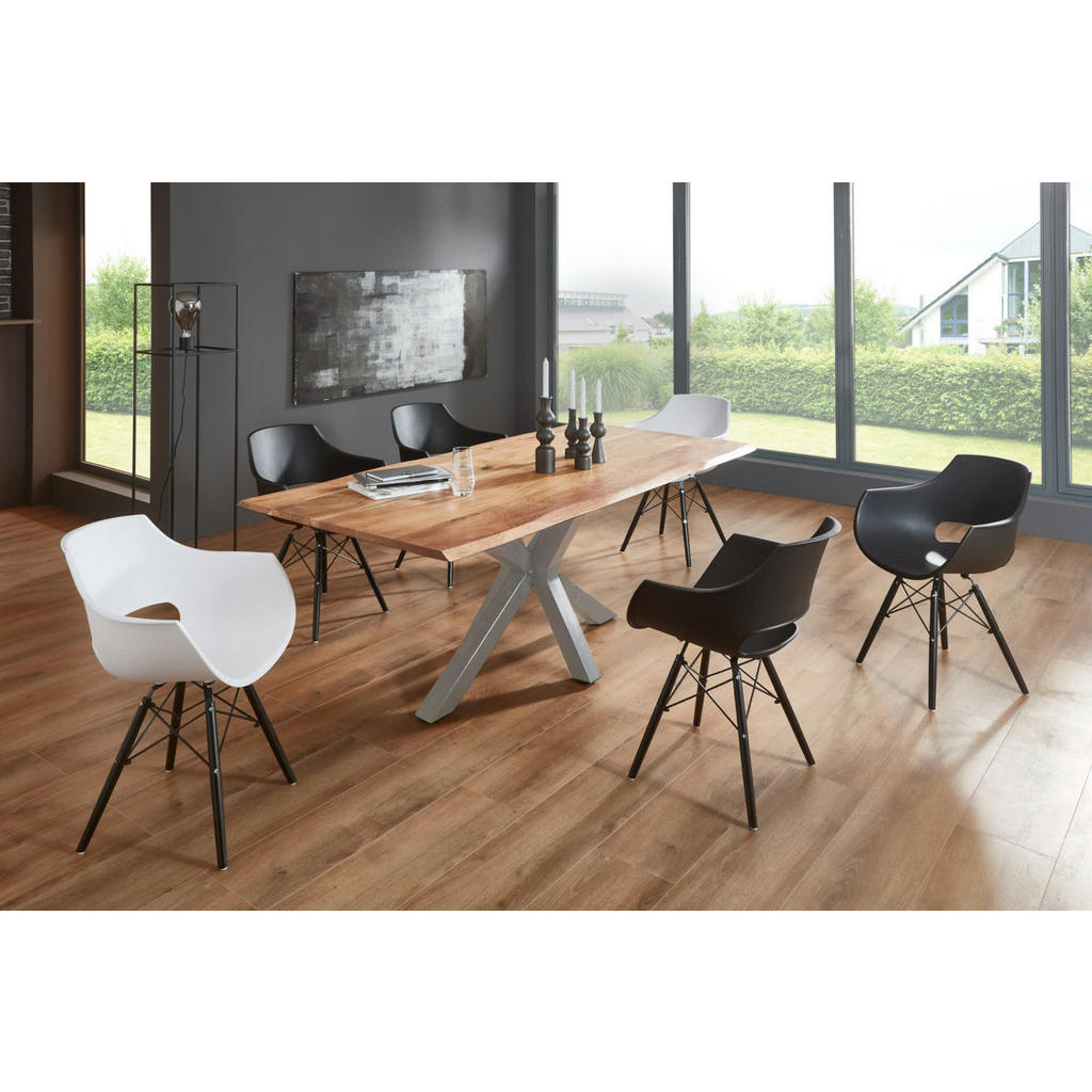 Thumbnail - SAM Esstisch, Holz, Echtholz,Akazie, Rechteckig,Quadratisch, Sternfuß, 160x76x85 cm, Esszimmer, Tische, Esstische