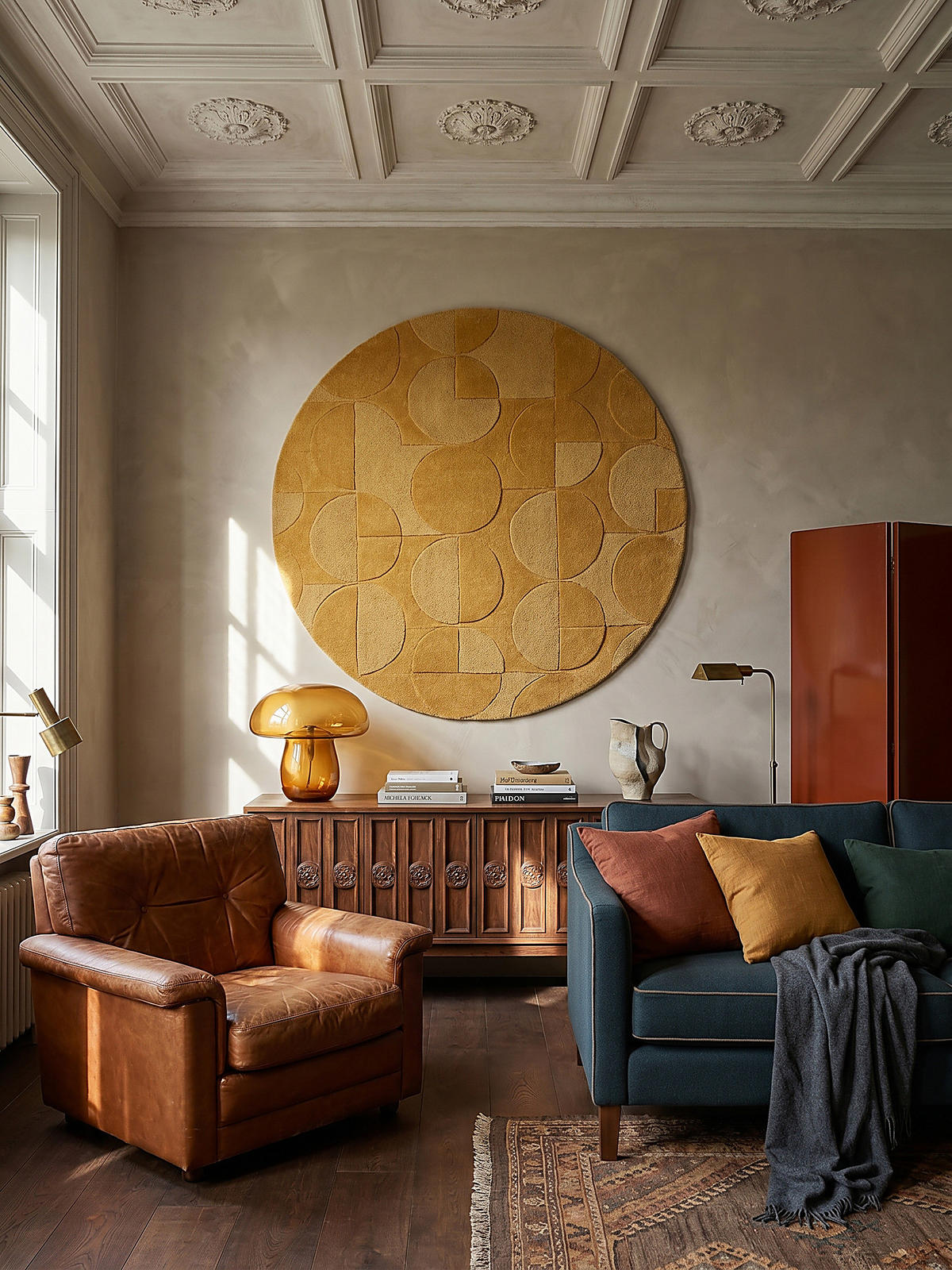 WOLLTEPPICH DEBEN Ø 160 cm - Gelb, Textil (160/160cm) - KADIMA DESIGN