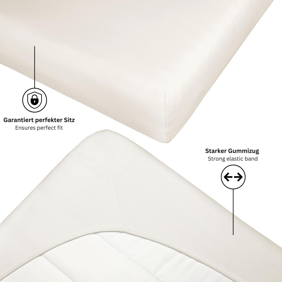 NAPÍNACIE prestieradlo FLAT - biela, textil (200/200cm) - Schöner Wohnen
