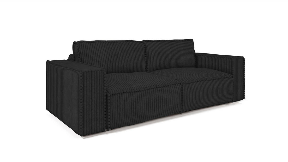 SCHLAFSOFA Vajana - Schwarz, Holzwerkstoff/Textil (240/86/102cm) - Fun Möbel