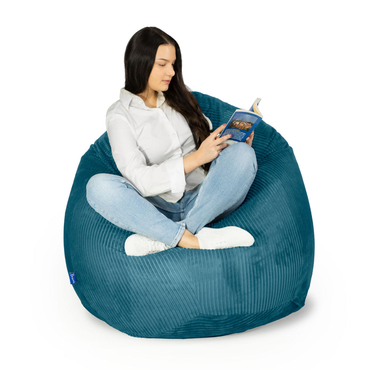 SITZSACK Classico Cord L petrol - Petrol, Textil (90/90/90cm) - Bruni