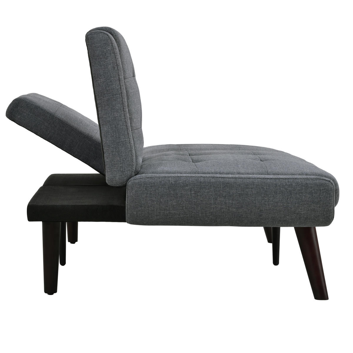 SCHLAFSOFA 157/51/70 cm cm in Leinenoptik Grau, ohne Armlehnen - Grau, Textil (51/70/157cm) - Oxeza