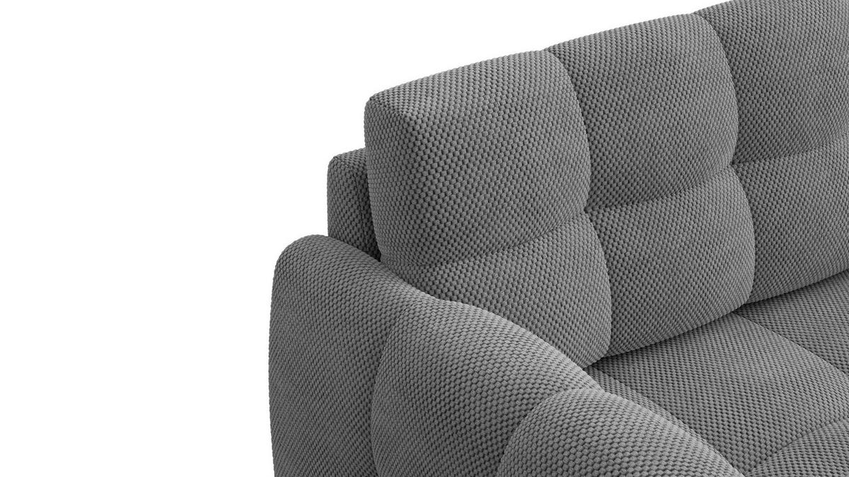 SOFA MELLOW 2-Sitzer, grau - Schwarz/Grau, Holz/Textil (153/87/98cm) - Wozimo