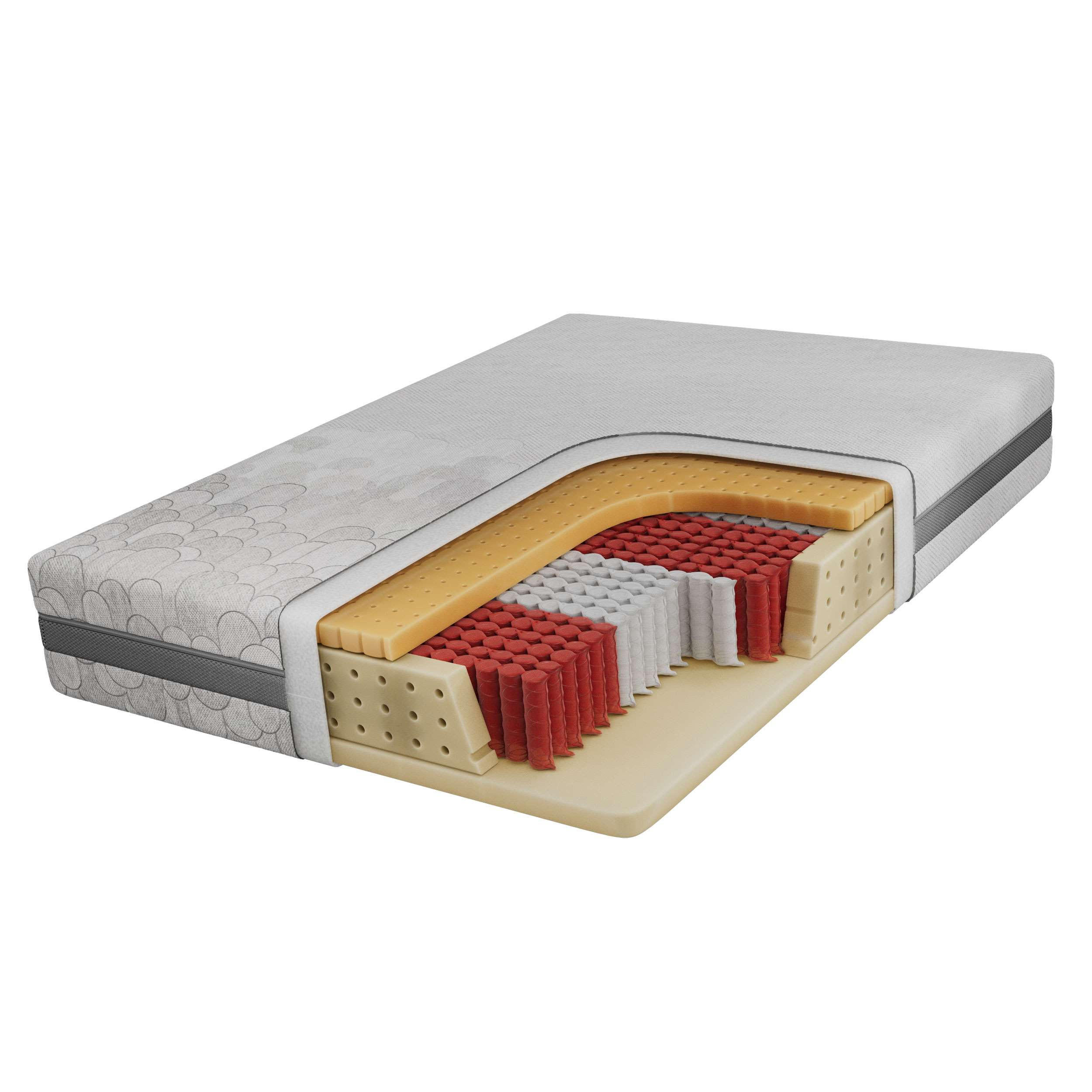 TASCHENMATRATZE RINALI - 90/200 - H3 - Apri - Hellgrau, Textil (90/200cm) - MKS