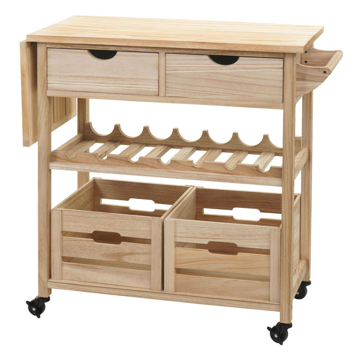 SERVIERWAGEN Buche Dekor - Buchefarben, Holz (119/89/89cm) - MCW