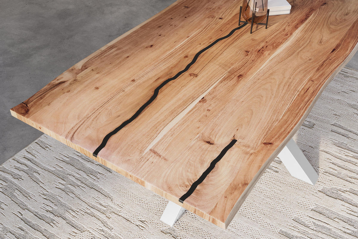 ESSTISCH POLLY - Beige/Naturfarben, Holz (100/220/77cm) - SAM