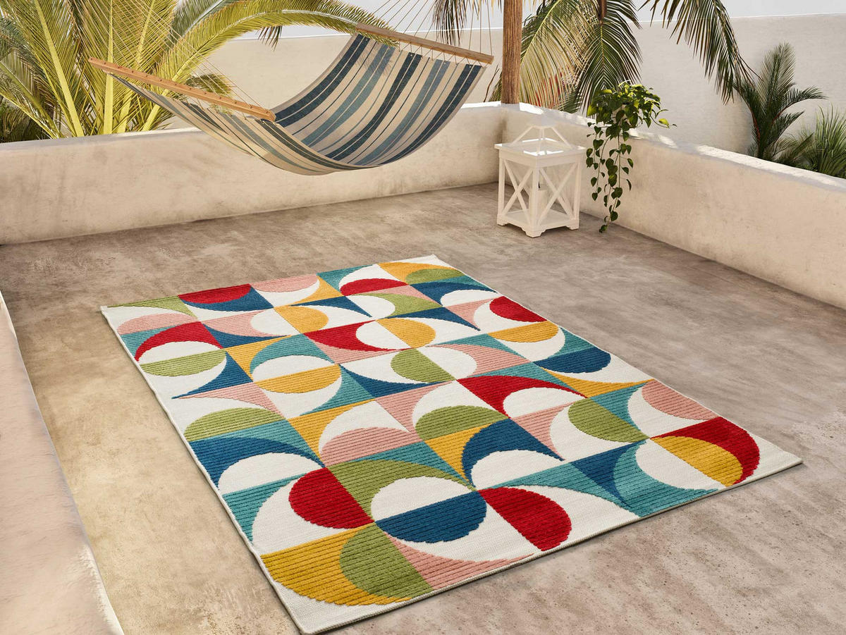 OUTDOORTEPPICH Mehrfarbiger Mila 120/170 cm - Multicolor, Kunststoff/Textil (120/170cm) - Atticgo