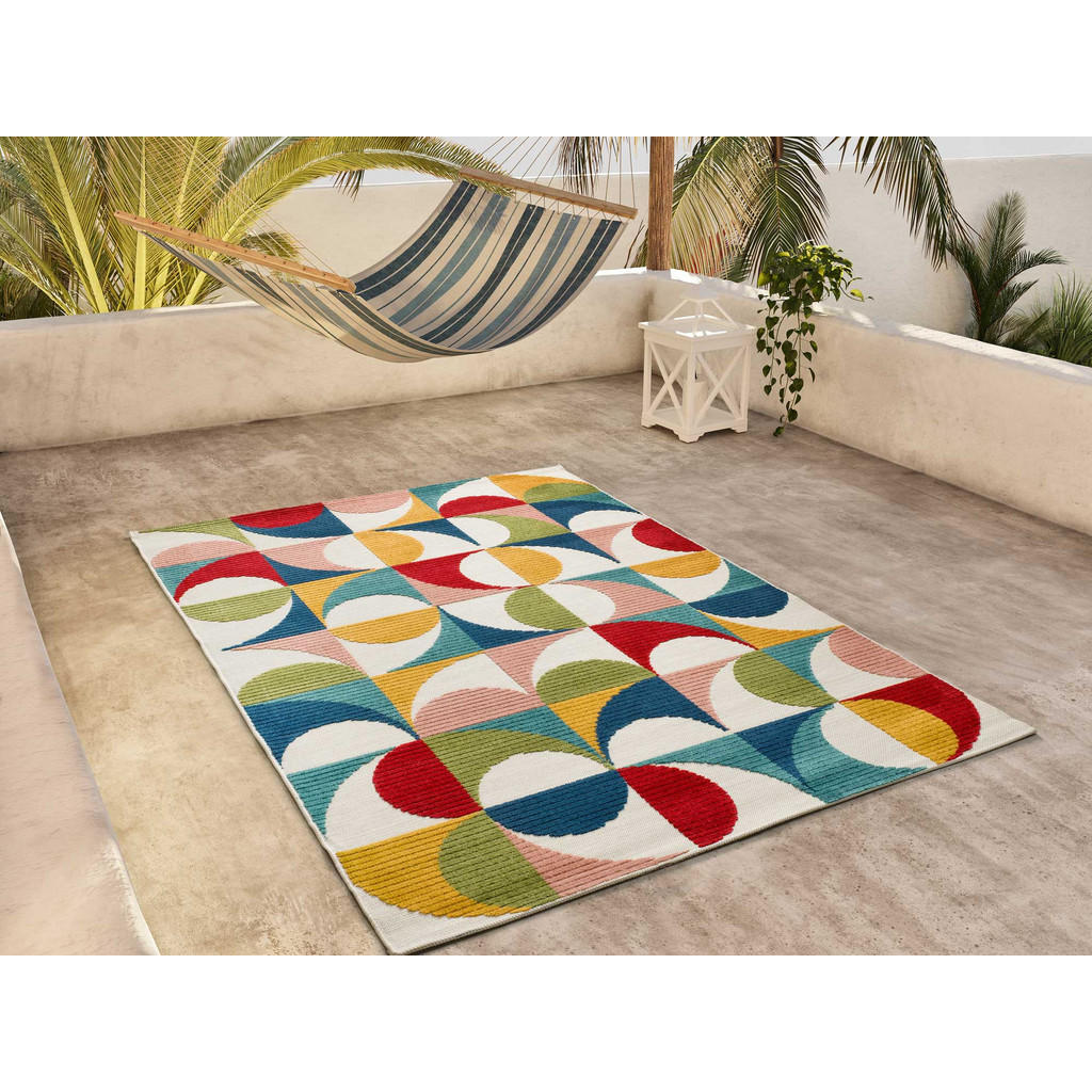 Thumbnail - Atticgo Outdoorteppich, Mehrfarbig, Textil, Mode, Rechteckig, 120x170 cm, Oeko-Tex® Standard 100, antistatisch, Teppiche...