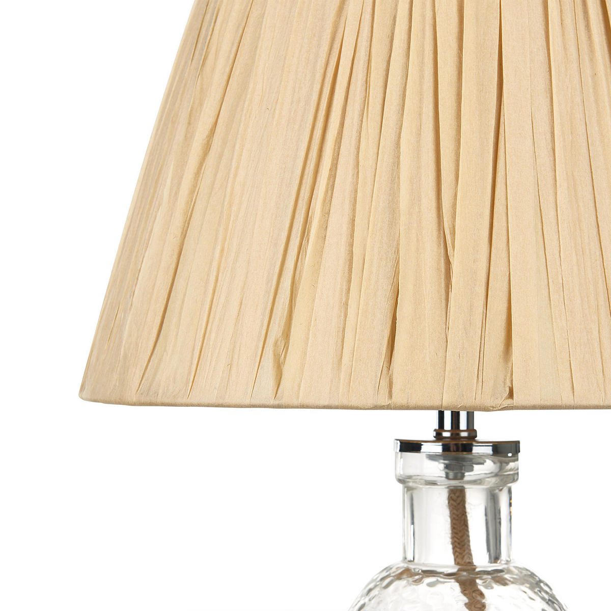 TISCHLAMPE Blanco 30/30/54 cm - Naturfarben, Glas (30/30/54cm) - Beliani