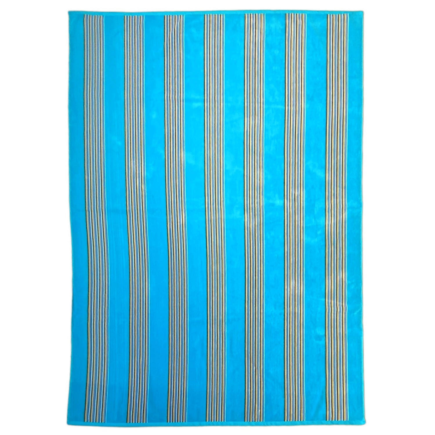 STRANDTUCH Frottee Velours Jacquard Milonga Türkis 140x180 400g/m² - Blau, Textil (140/180cm) - LE COMPTOIR DE LA PLAGE