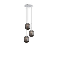 GALERIELEUCHTE Velo 3-flammig Rauch Ø 25 cm - Anthrazit/Weiß, Glas (25/25/27cm) - s.luce