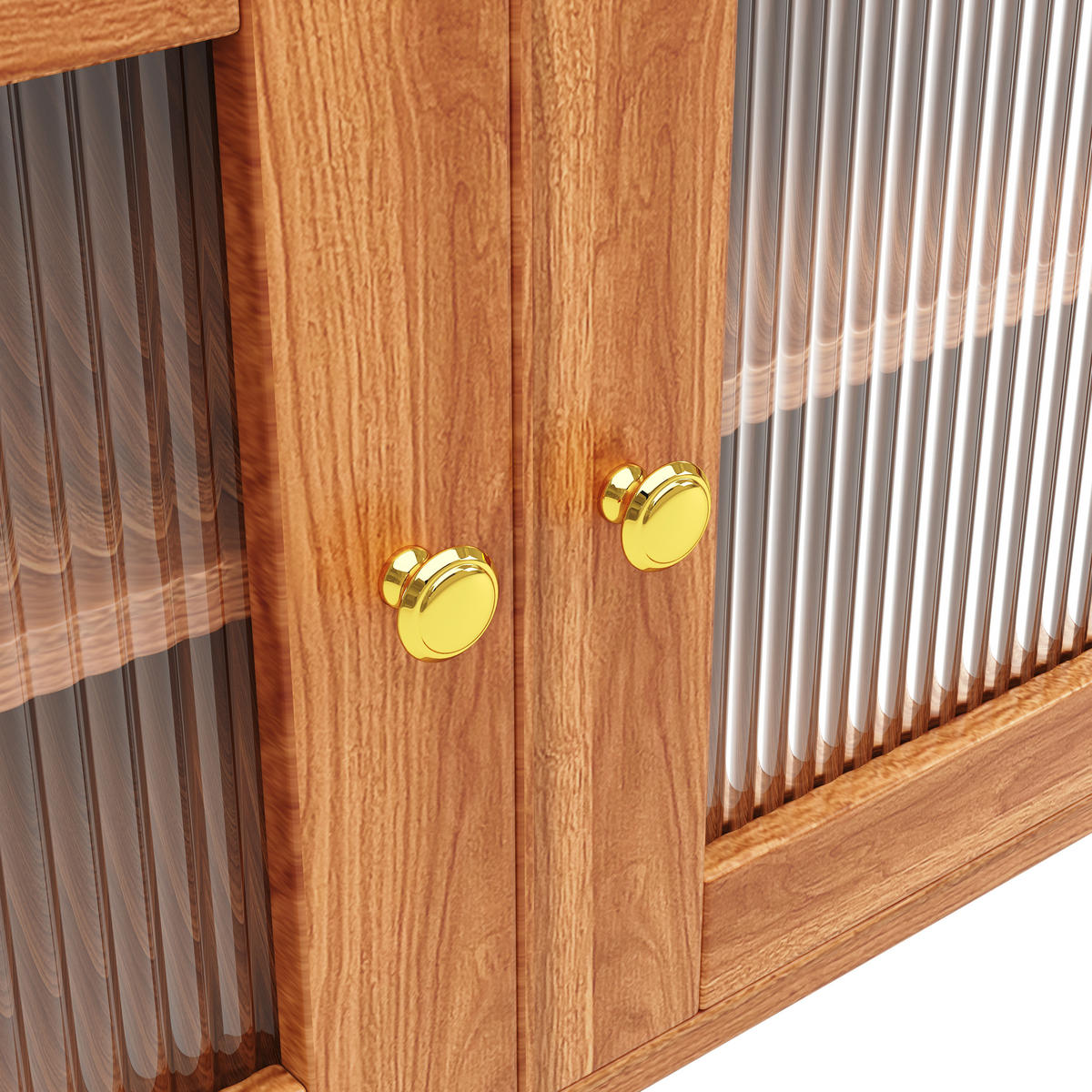 BUFFETSCHRANK Kombi Walnussbaumfarben 145/39/171 cm - Walnussfarben, Holz (145/171/39cm) - PANGIVO