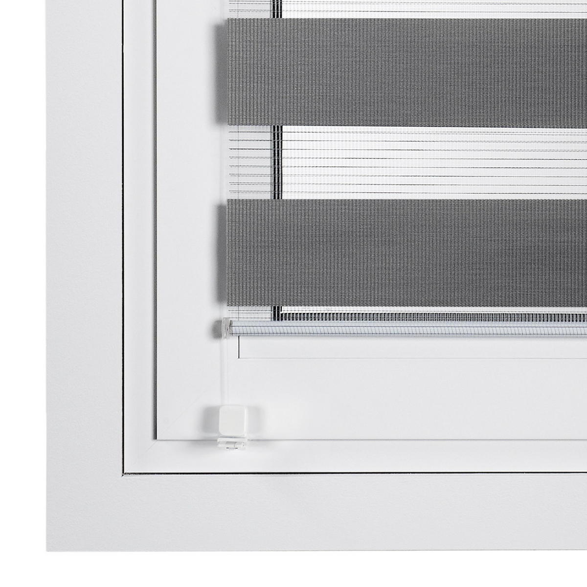 DOPPELROLLO Silber, 90 cm x 180 cm - Silberfarben, Kunststoff (90/180cm) - STORESDECO