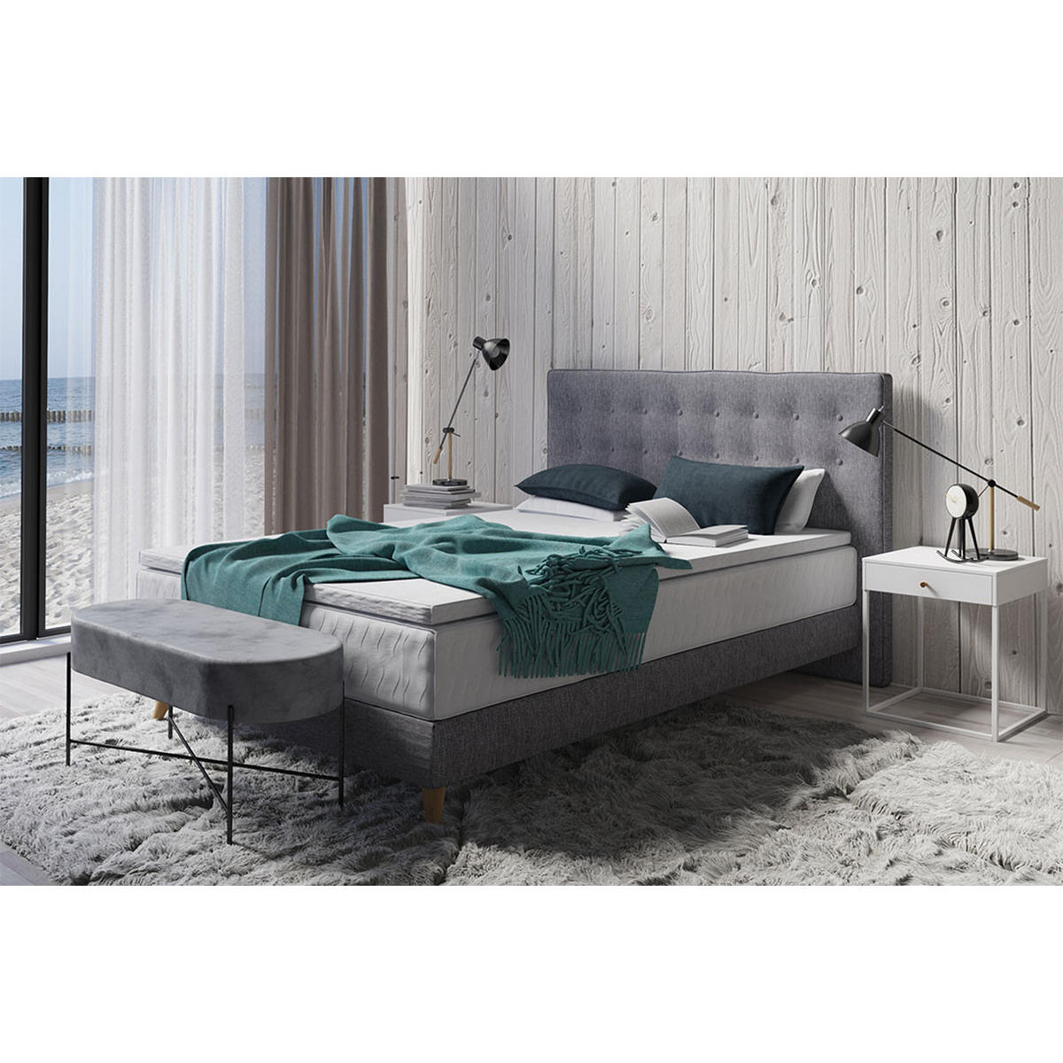 NACHTTISCH Pops Weiß 41/43/50 cm - Weiß, Metall (41/50/43cm) - ebuy24