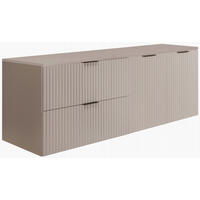 WASCHBECKUNTERSCHRANK FLOW + Platte Eiche Craft 140/57/46 cm - Eichefarben, Holzwerkstoff (140/57/46cm) - Rodan