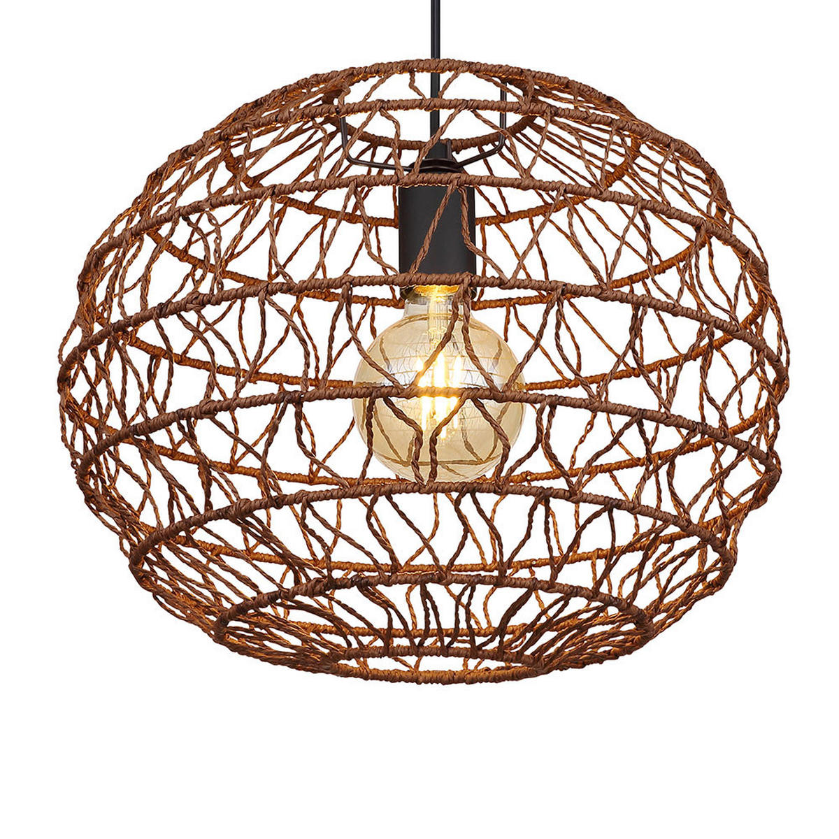 LED HÄNGELEUCHTE Metall Braun - Braun, Metall (39/39/120cm) - Globo Lighting