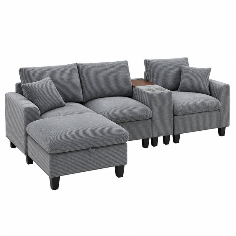 Meubliv Sofa Grau 229x149.5 cm