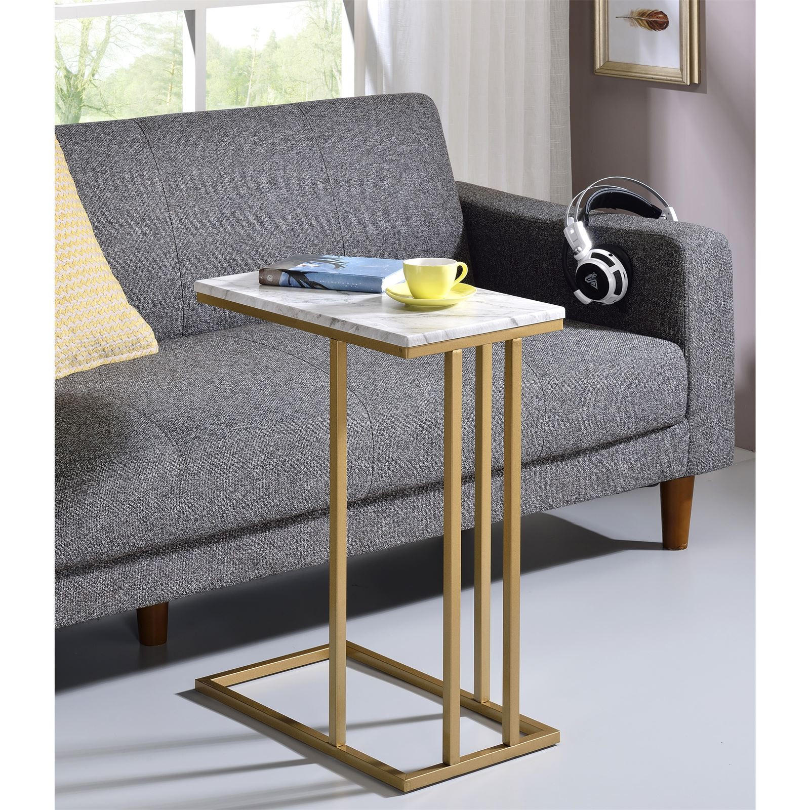 BEISTELLTISCH CARLOTA - Weiß, Holzwerkstoff (26/46/61cm) - IDIMEX