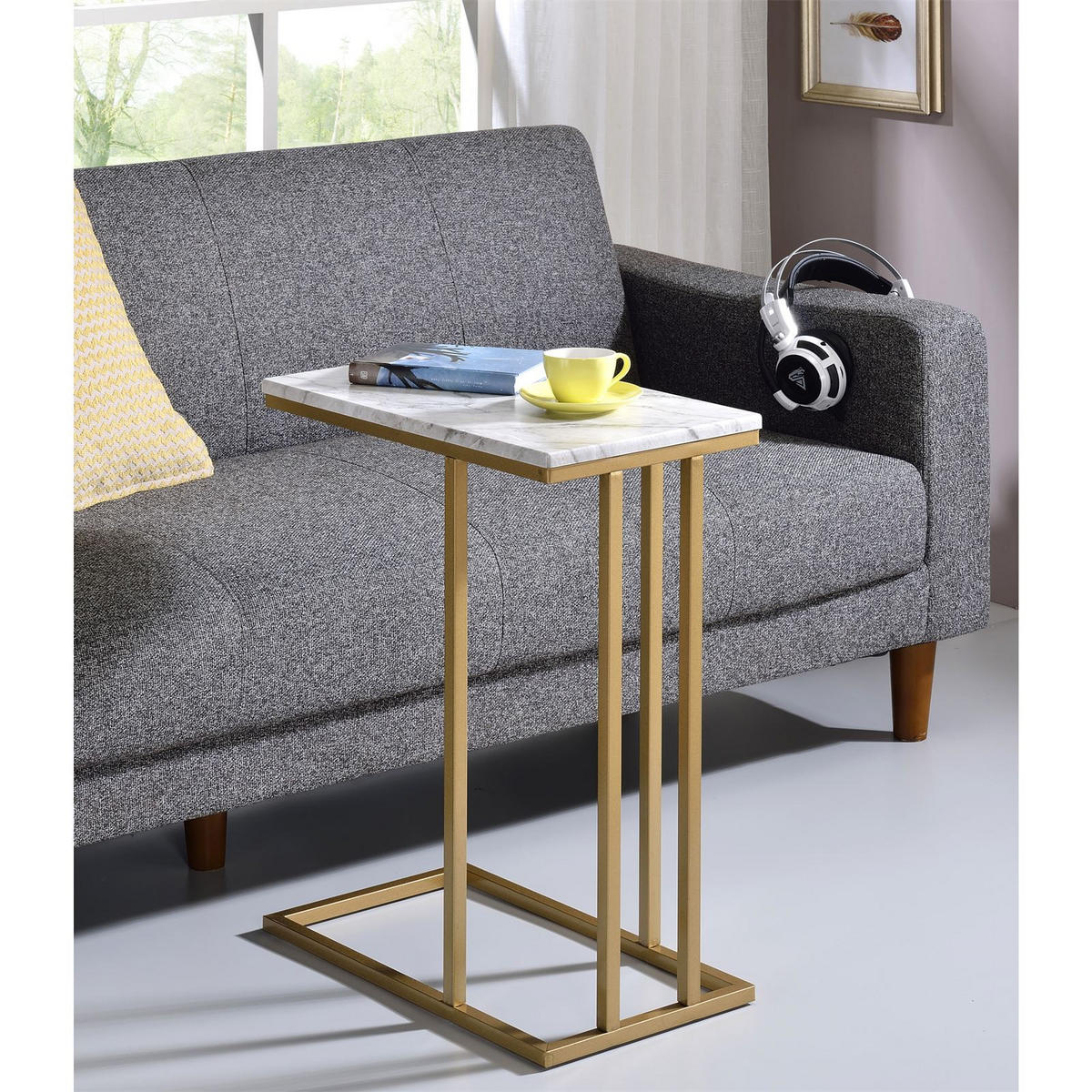 BEISTELLTISCH CARLOTA - Weiß, Holzwerkstoff (26/46/61cm) - IDIMEX
