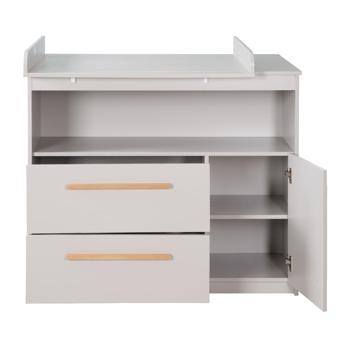WICKELKOMMODE Lea - Grau, Holz/Holzwerkstoff (107/98/75cm) - Roba