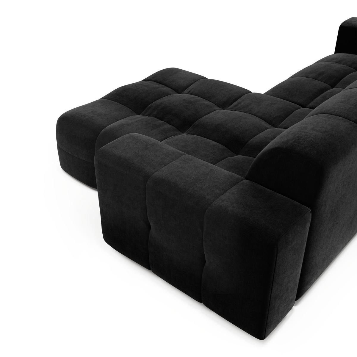 ECKSOFA RECHTS Samt Dunkles Anthrazit 230cm - Anthrazit, Textil (230/155cm) - Sia Home