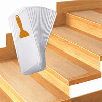 STUFENMATTE Transparent 15er-Set selbstklebend rutschhemmend - Transparent, Kunststoff (10/60/0.05cm) - Relaxdays