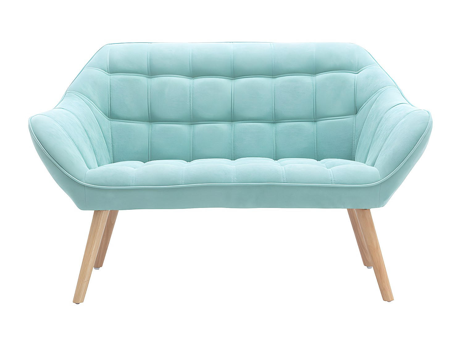 SOFA ohne Schlafmöglichkeit - 2 Personen - Stoff - Mandelgrün - - Grün, Textil (127/77/73cm) - Vente-Unique
