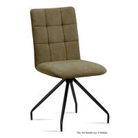 ESSZIMMERSTUHL (4er-Set) Devera 47x91x60 Schwarz/Olivgrün - Schwarz/Olivgrün, Kunststoff (60/91/47cm) - 58aufmkessel