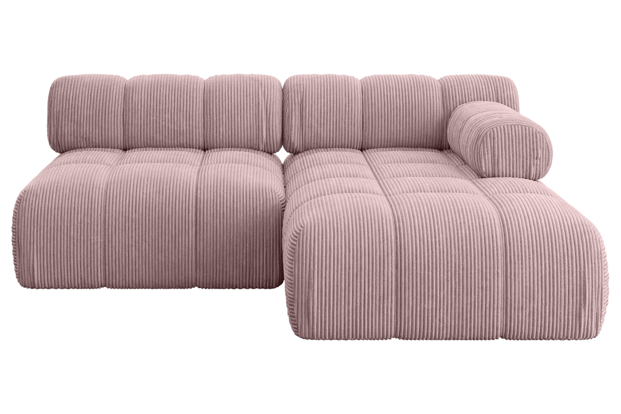 ECKSOFA modulares Sofa Razon-L1 - 190x160x70 cm Rosa Cord - Rosa, Holzwerkstoff/Textil (190/160cm) - ALTDECOR