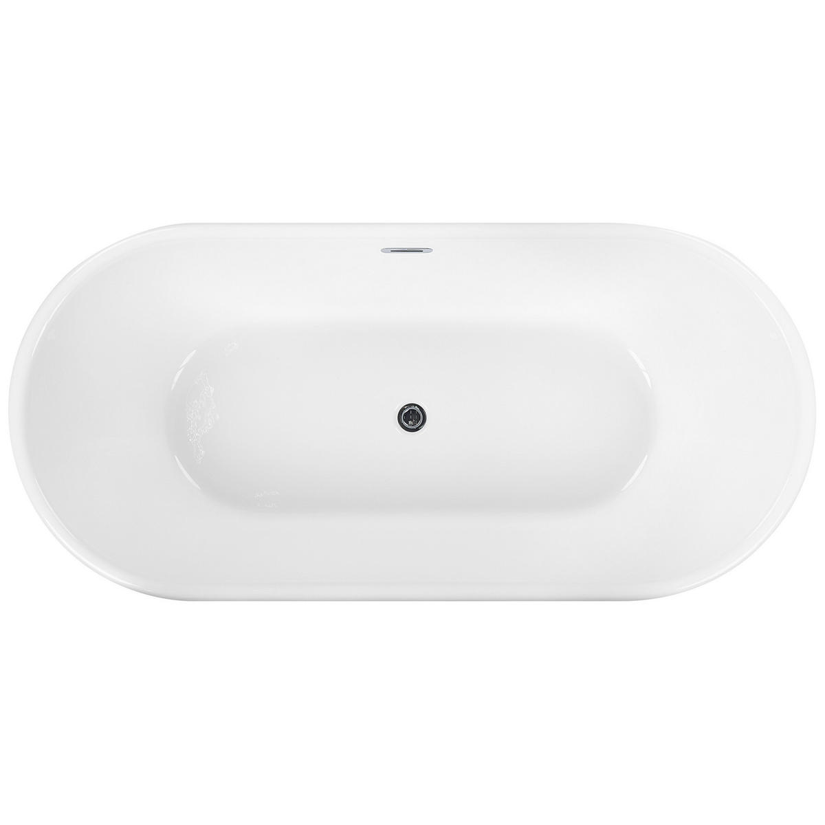 BADEWANNE FREISTEHEND 80x170x59 cm weiß Pinel - Weiß, Kunststoff (80/59/170cm) - Beliani