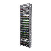 WEINREGAL VINOTECA FLEX PRO HxBxT 247x65x28cm 108 Flaschen auf 18 Ebenen Grau - Grau, Holz (65/247/28cm) - PROREGAL