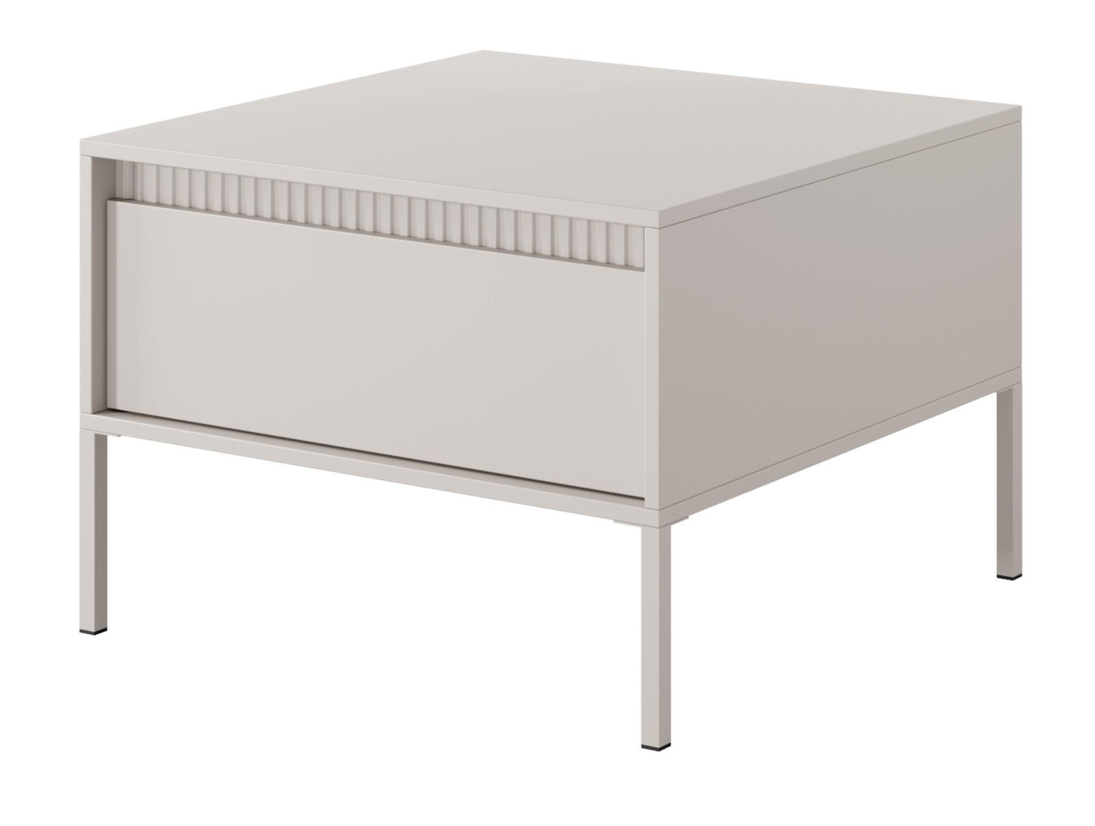 COUCHTISCH 68 cm mit Schublade Santori auf Beine, Beige - Beige, Holz (65/97/45cm) - Emporius